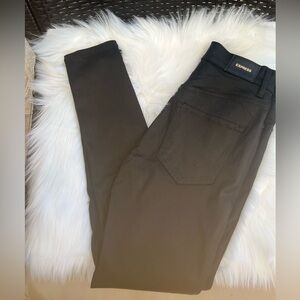 NWOT Express Black Coated Super High Rise Skinny Jeans - Sleek Women's Fit